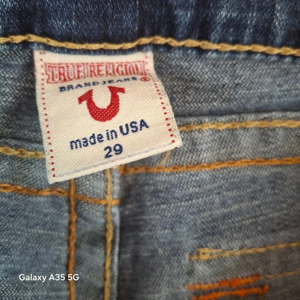 True Religion Joey Flare Jeans Medium Wash Twisted Seam Y2K Womens Size 29 USA - Picture 7 of 8